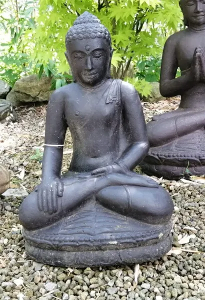 Sitzender Buddha, indisch, 50cm H, , Antik-Finish 